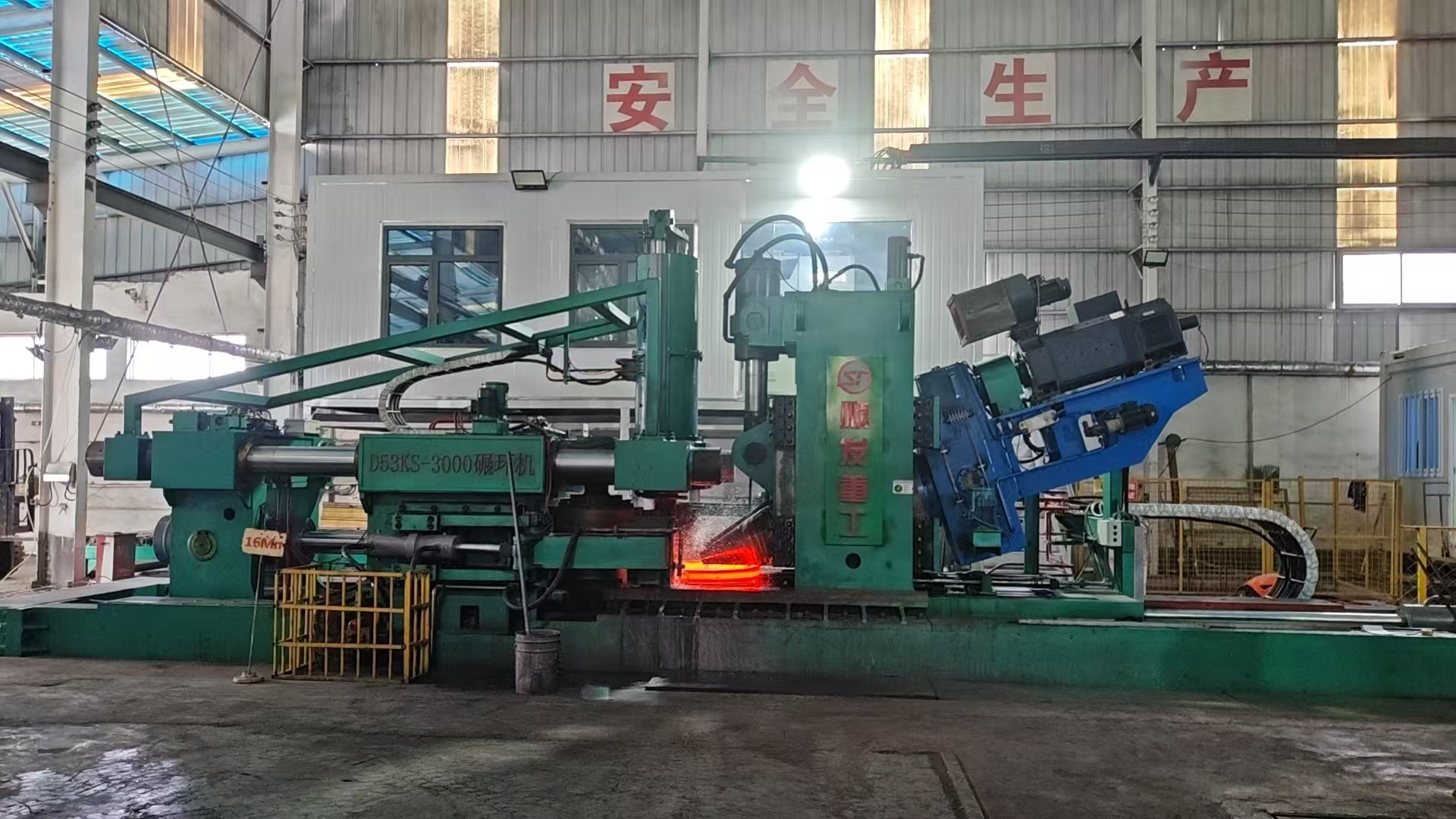 Finished flanges stacked in workshop — field photo (2026-08)